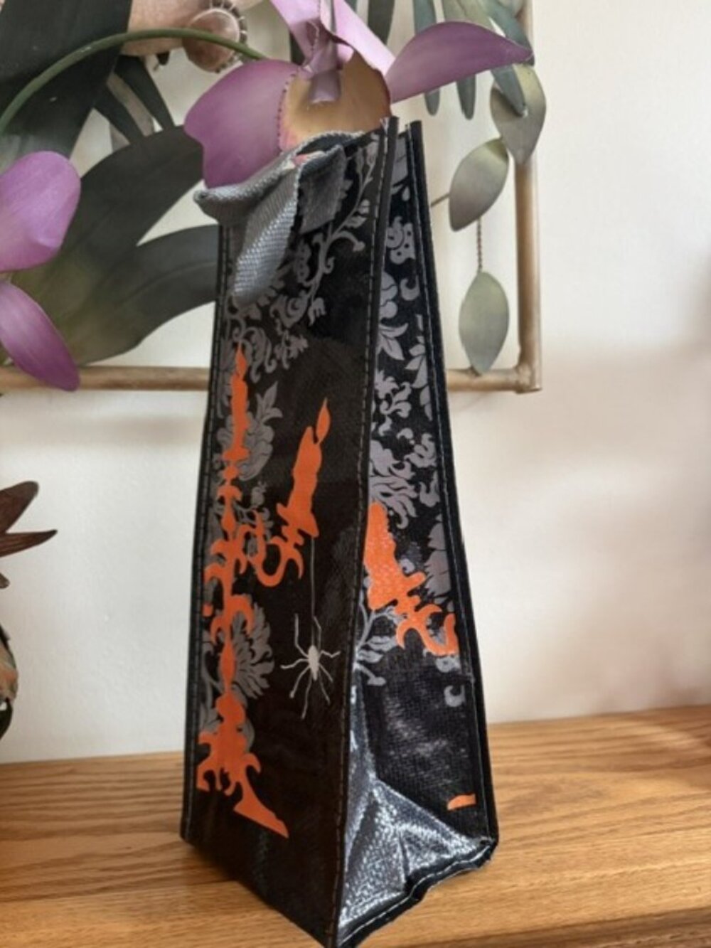 Halloween Themed Beverage/Wine Vinyl Tote Bag